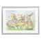 Stupell Industries Three Bunnies In The Grass Framed Print Under Glass, design by Lee Ann Sanders